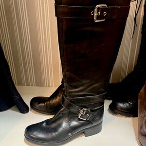 Franco Sarto black moto inspired riding boot
